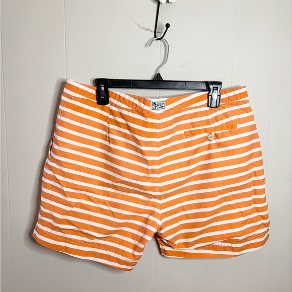 Polo Ralph Lauren lined swim shorts trunks size 36 orange white stripe - Picture 4 of 4